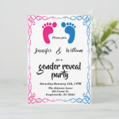 Genre révéler la photo de la fête Invitation (Debout devant)