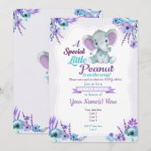 Genre Révéler l'arachide Invitation Purple Turquoi (Devant / Derrière)