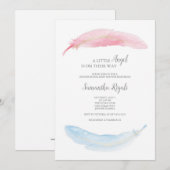 Genre Révéler Little Angel Invitation (Devant / Derrière)