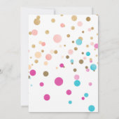 Genre Révéler rose et bleu Confetti Invitation (Dos)