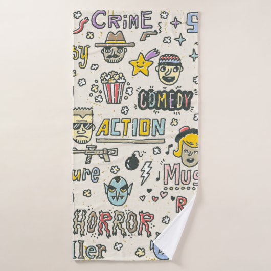 Genres de film. Spectacles TV, série Funny Doodle  (Serviette de bain)