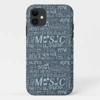 Genres de musique Word Collage coque
