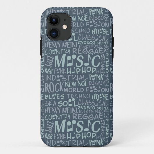 Genres de musique Word Collage coque (Dos)
