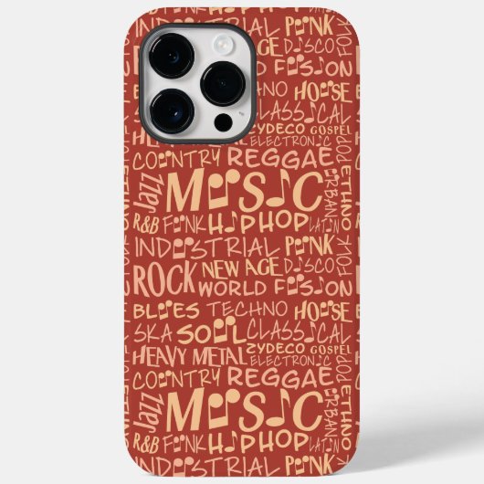 Genres de musique Word Collage coque (Verso)