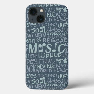 Genres de musique Word Collage coque