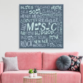 Genres de musique Word Collage papier de toile (Insitu(Salon))