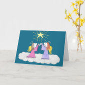 Gens de Lizzy Anges Carte de Noël de la Saint Nuit (Fleur jaune)