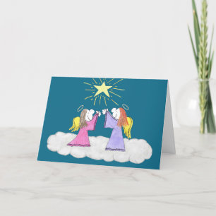Gens de Lizzy Anges Carte de Noël de la Saint Nuit