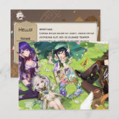 Genshin ansichtkaart [2de verjaardag] briefkaart (Voorkant / Achterkant)