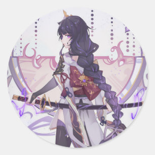 Genshin impact Baal sakura bladeren Ronde Sticker