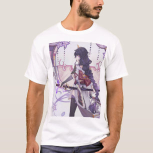 Genshin impact Baal sakura bladeren T-shirt