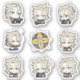 Genshin Impact Chibi Albedo Stickers