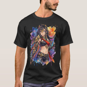 Genshin Impact Dehya Vaporwave Esthetiek T-shirt