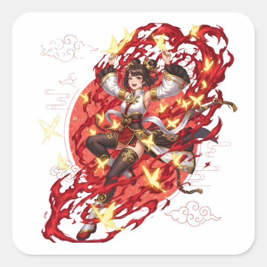 Genshin Impact Xiangling Pyro Anime Sticker - Liyu (Devant)
