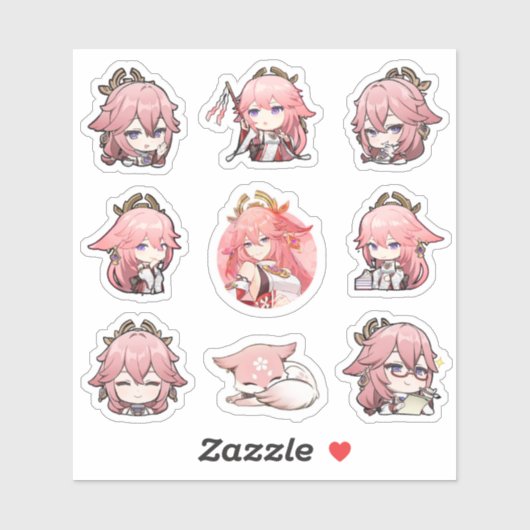 Genshin Impact Yae Miko Stickers (Vel)