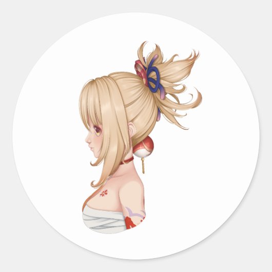 Genshin Impact: Yoimiya Sticker (fanart) (Voorkant)