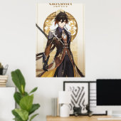 Genshin Impact Zhongli Poster (Thuiskantoor)