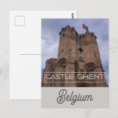 Gent België Gravensteen Kasteel Reisfoto Briefkaart (Voorkant / Achterkant)