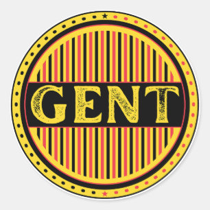 Gent City Pride Embleem – Belgische Identiteit Ronde Sticker