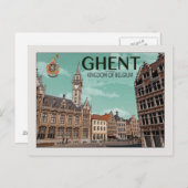 Gent - Korenmarkt Briefkaart (Voorkant / Achterkant)