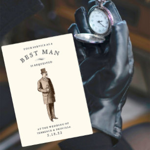 Gent vintage Carte de demande pour homme/homme