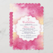 Gentel Floral Invitation Kaart (Voorkant / Achterkant)
