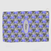 Gentian Flower Art Pattern - Aangepast Golfhanddoek (Horizontaal)