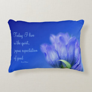 Gentian Flower Life Attitude Inspirerend Quote Accent Kussen