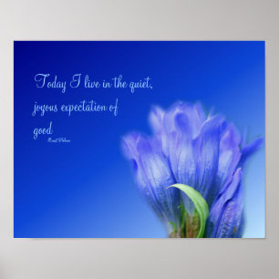 Gentian Flower Life Attitude Inspirerend Quote Poster