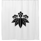 Gentian-stijl dennen bamboe ume douchegordijn (Voorkant)