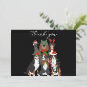 gentil chien Noël merci Holiday Carte postale (Debout devant)