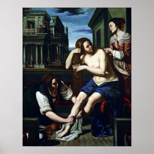 Gentileschi - Bathsheba bij haar dood 1638 Poster (Voorkant)
