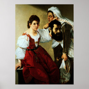 Gentileschi - Judith, dienstmeisje met hoofd Poster