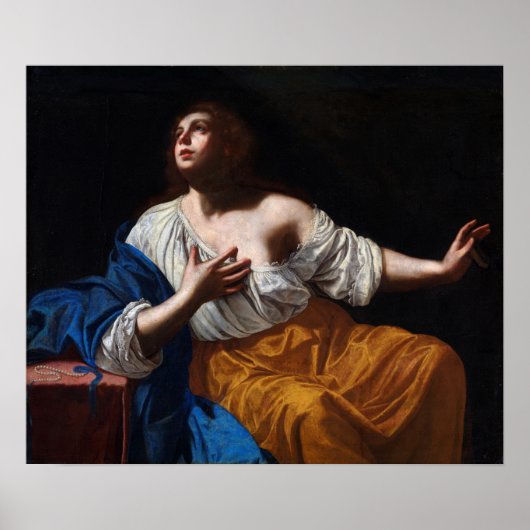 Gentileschi - Penitent Magdalene Poster (Voorkant)
