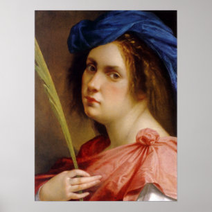 Gentileschi - Zelfportret Poster