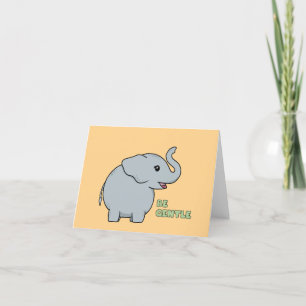 Gentle Baby Elephant Feestdagen Kaart