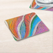 Gentle Bloom Onderzetter – getextureerd bloemenpat (Schuin)