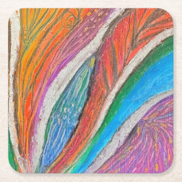 Gentle Bloom Onderzetter – getextureerd bloemenpat