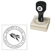 Gentle Botanicals Monogram Retour Adresstempel Rubberstempel (Gestempeld)