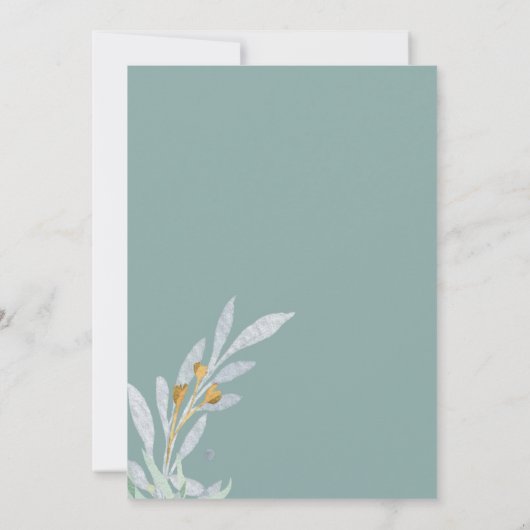 Gentle Botanics Uitnodiging voor het oefendiner (Achterkant)