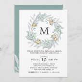 Gentle Botanics Uitnodiging voor het oefendiner (Voorkant / Achterkant)