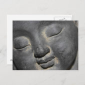 Gentle Buddha Face Stone Sculpture Briefkaart (Voorkant / Achterkant)