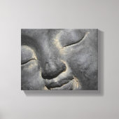 Gentle Buddha Face Stone Sculpture Canvas Afdruk (Voorkant)