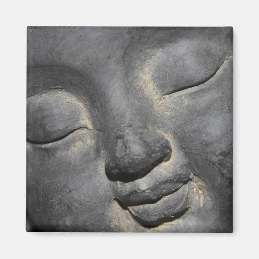 Gentle Buddha Face Stone Sculpture Magneet (Voorkant)