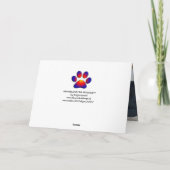 GENTLE CAT IN DE RESTAURANT Happy Birthdays Kaart (Achterkant)