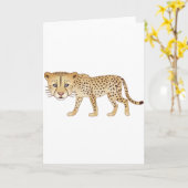 Gentle Cheetah Kaart (Gele Bloem)