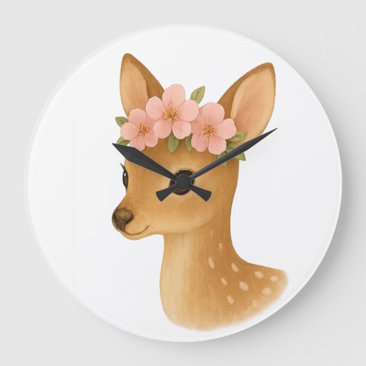 Gentle Deer Magic Grote Klok (Voorkant)