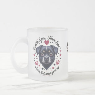 Gentle Eyes, Fierce Love – Dog Frosted Mok