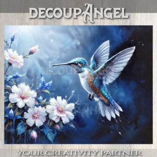 Gentle Flight Hummingbird Decoupage Tissuepapier
