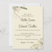 Gentle Floral bruiloft uitnodiging (Voorkant)